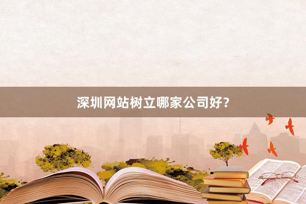 深圳网站树立哪家公司好?