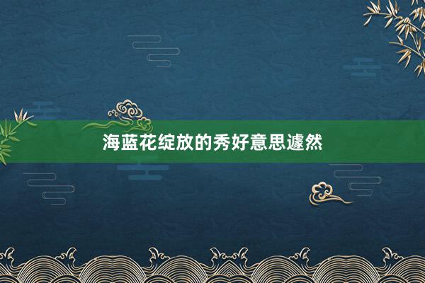 海蓝花绽放的秀好意思遽然