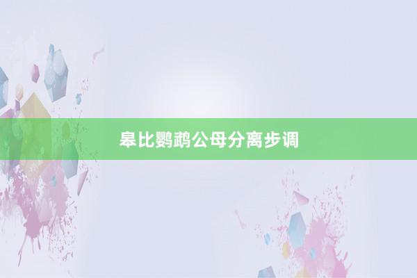 皋比鹦鹉公母分离步调